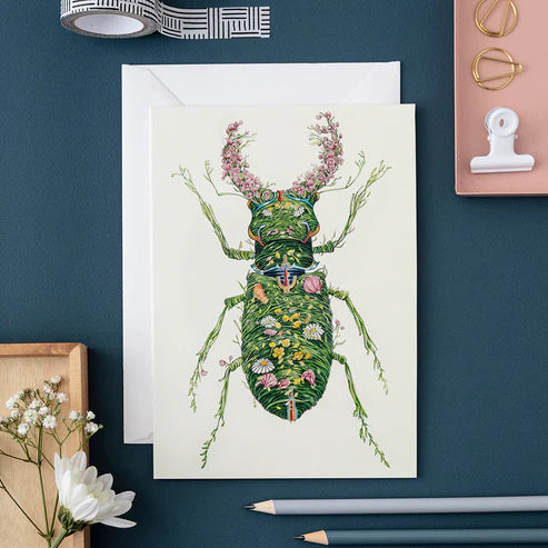 Stag Beetle Card