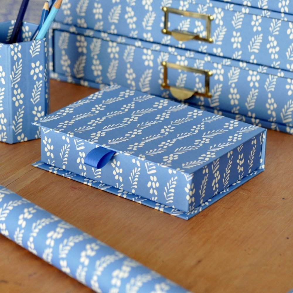 Blue Necktie Postcard Box