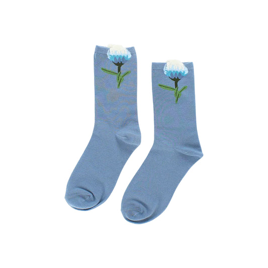 Blue Lotus Flower Socks