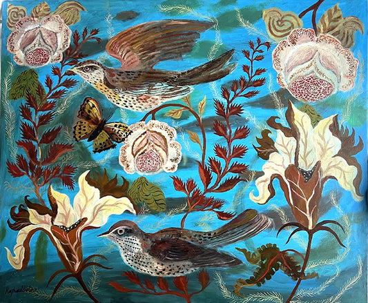 Blue Garden Greeting Card