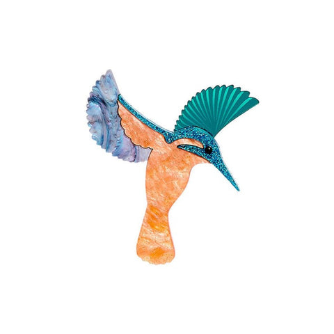 Diving Kingfisher Brooch by Tatty Devine
