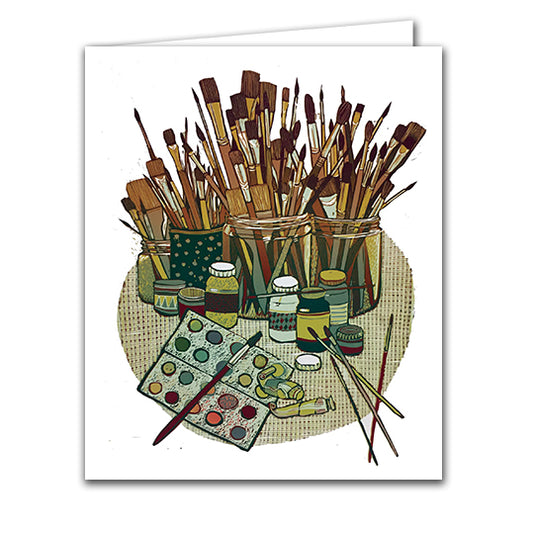 Art Supplies Greeting Card