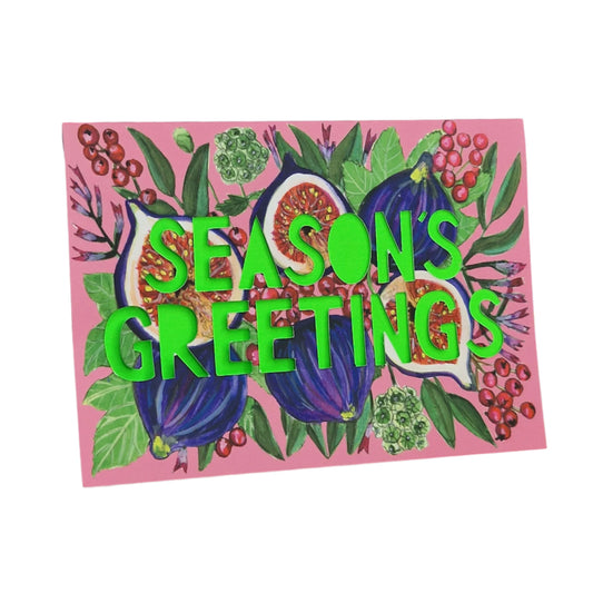 Seasons Greetings Fig Greetings Card