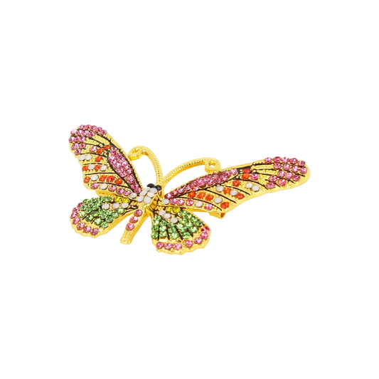 Butterfly Brooch Pink/Green