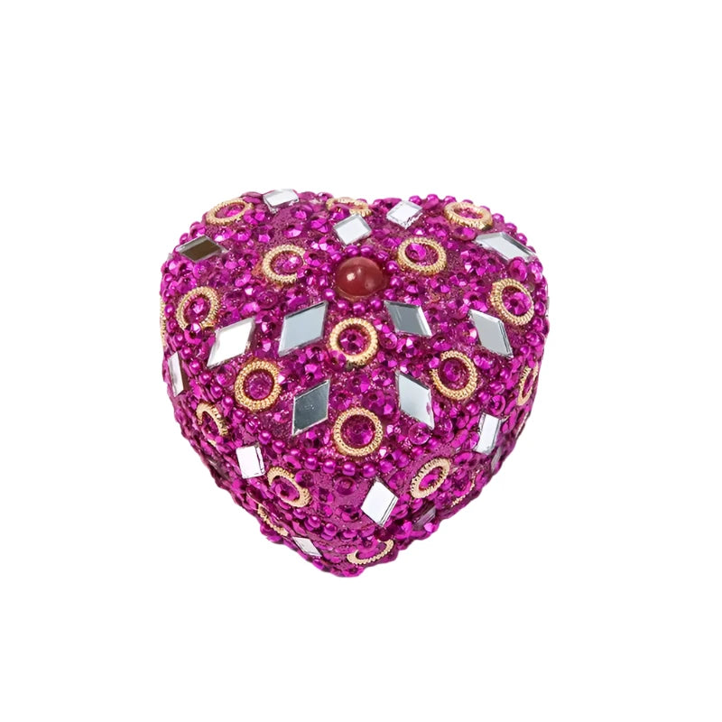 Mosaic Fuchsia Heart Box