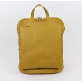 Large Square Leather Backpack- Various Colours