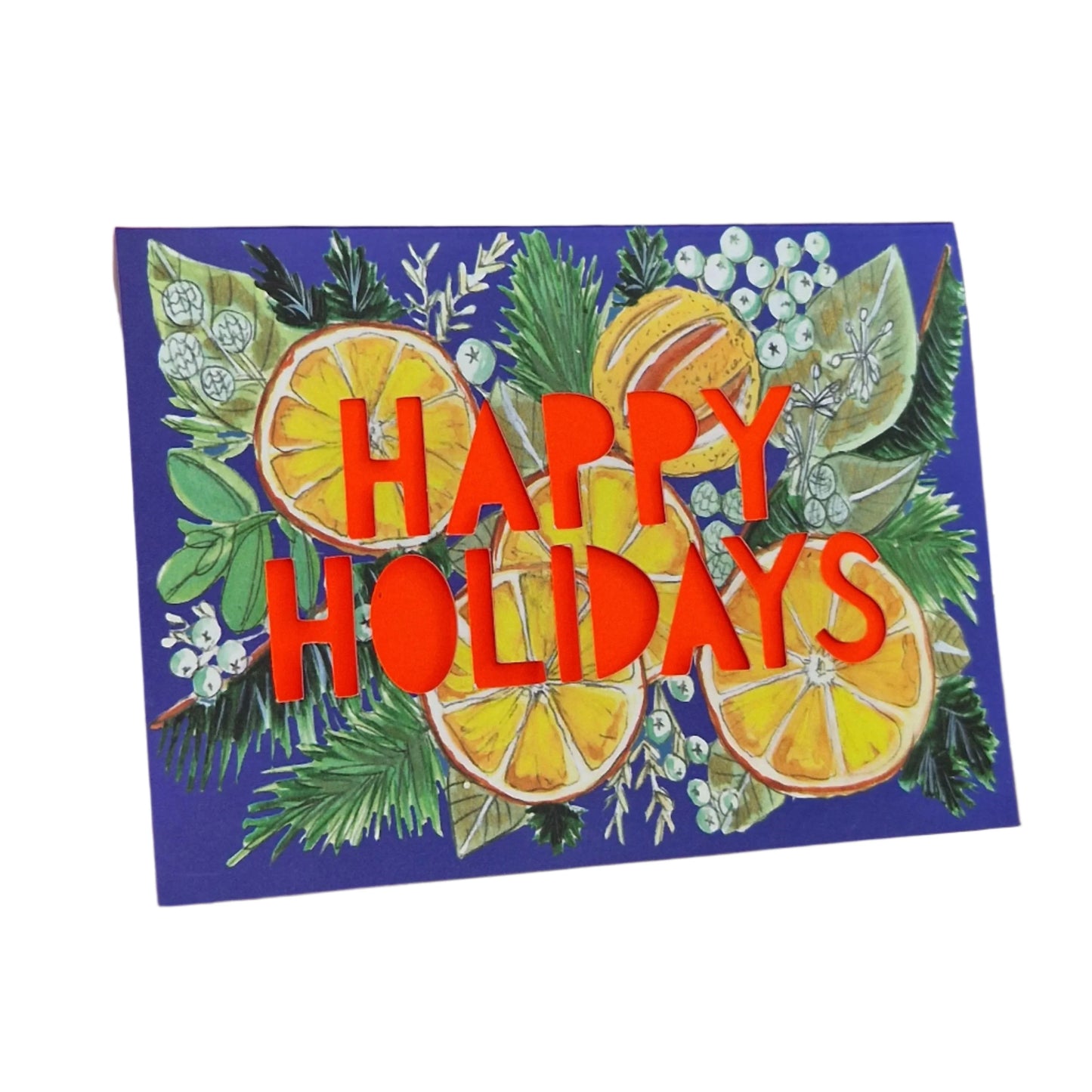 Happy Holidays Neon Greetings Card