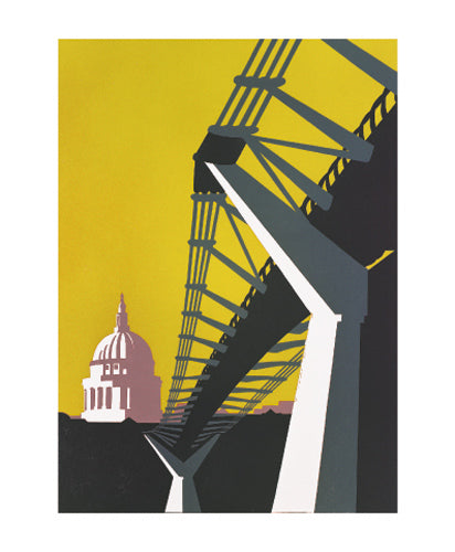 Bridge Lime Greeting Card