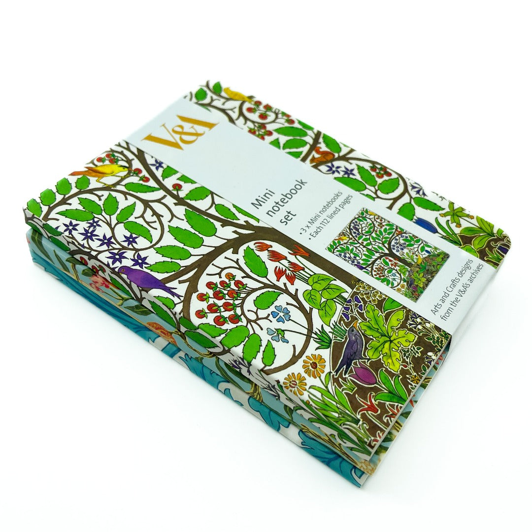 V&A Mini Notebook Set - Arts & Crafts Design