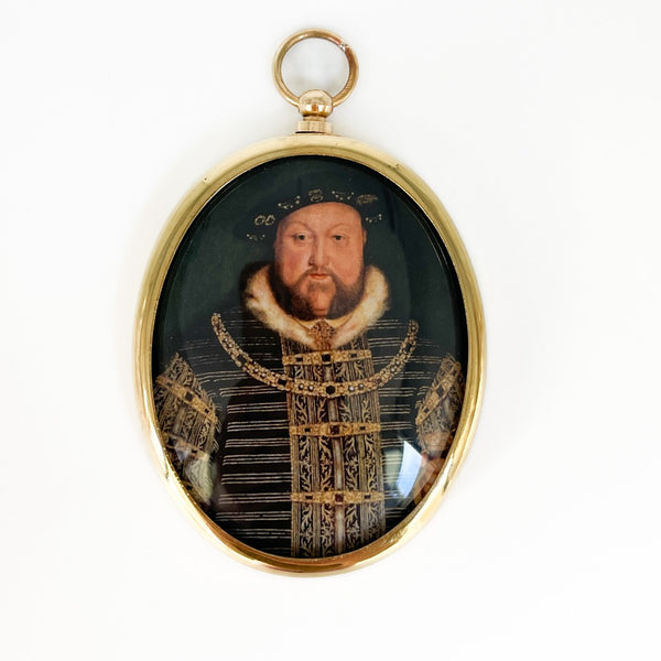Sir Thomas Knyvett & Henry VII Brass Bezel Miniature Portrait