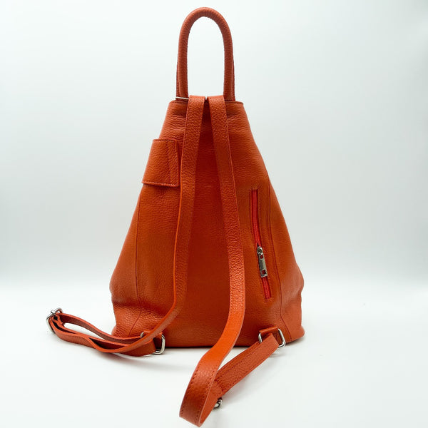 Clip Toggle Leather Backpack