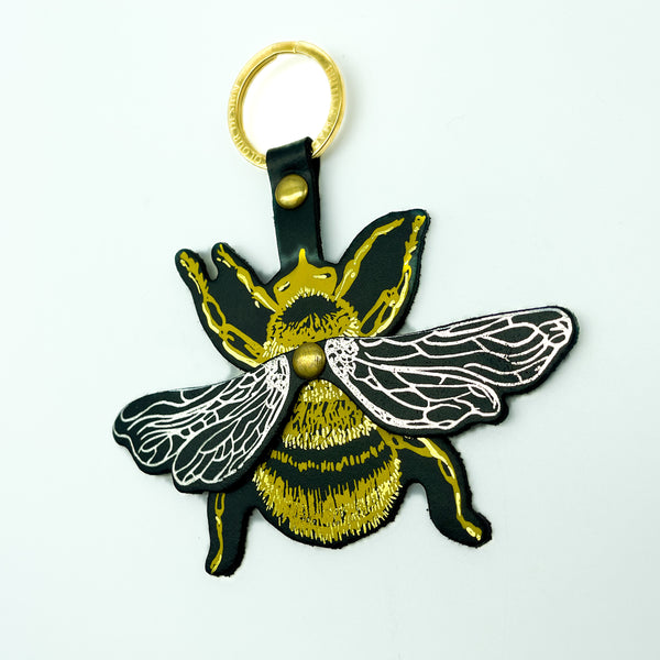 Bee Leather Keyring
