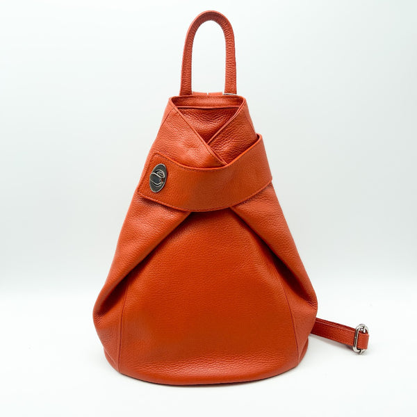 Clip Toggle Leather Backpack