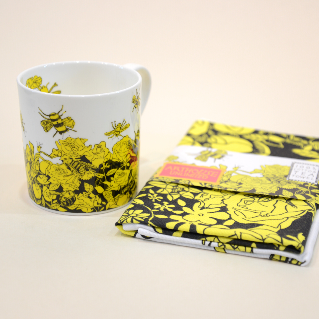 Bee Free Fine Bone China Mug (Tea towel sold separately)