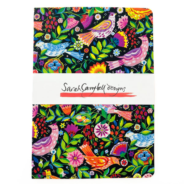 Sarah Campbell A5 Notebook- Folk Birds